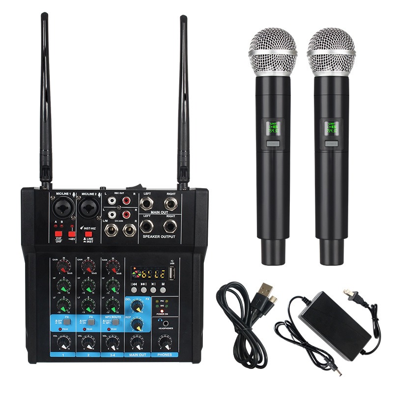 Audio Mixer Amplifier With Blu - Karaoke Amplifier Mixer Bluetooth ulasan dan harga