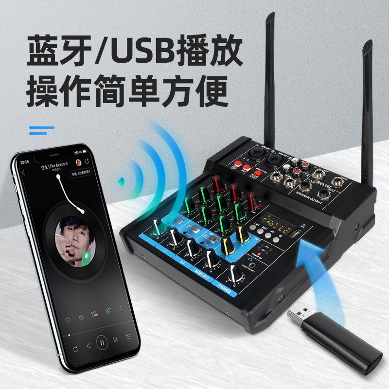 Audio Mixer Amplifier With Blu - Karaoke Amplifier Mixer Bluetooth ulasan dan harga