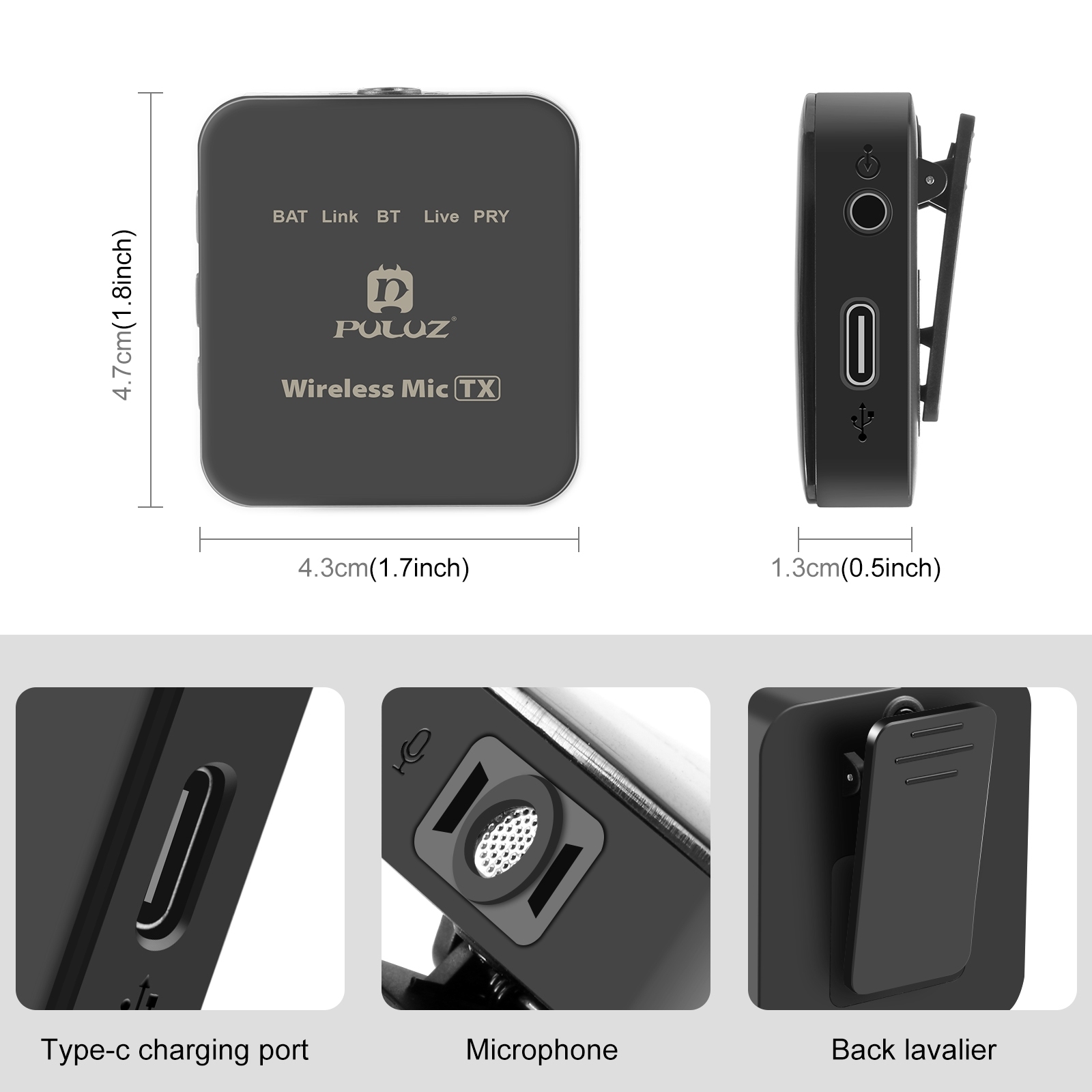 PULUZ Wireless Lavalier Microp - Wireless Lavalier Microphone Dual Receiver ulasan dan harga