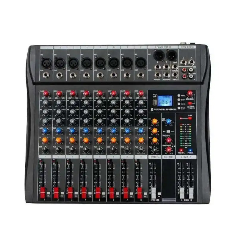 8 Channel USB Bluetooth Audio  - Karaoke Amplifier Mixer Bluetooth ulasan dan harga
