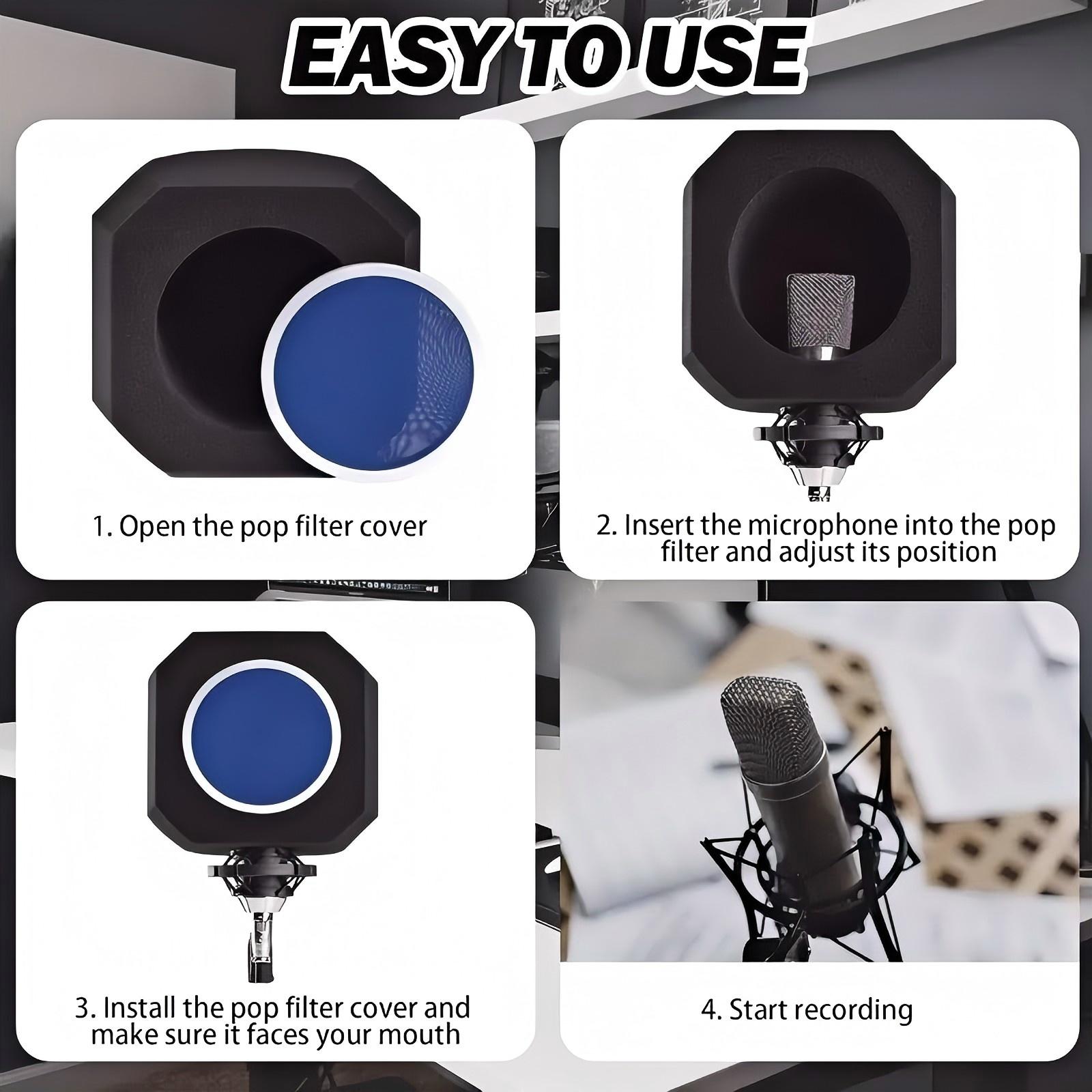 KTES Portable Microphone Isola - Microphone Pop Filter Foam Windscreen ulasan dan harga