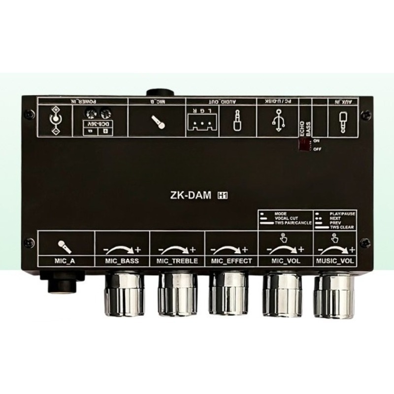 DAM H1 Karaoke Audio Pre‑ampli - Karaoke Amplifier Mixer Bluetooth ulasan dan harga