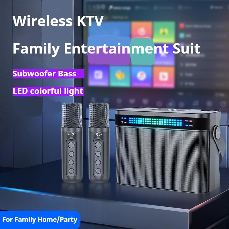 Powerful Bluetooth Speaker Wit - Karaoke Machine Portable With 2 Mic ulasan dan harga