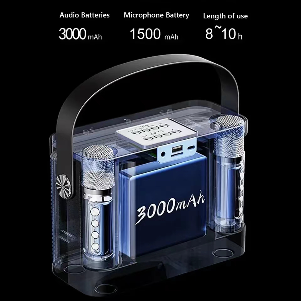 Powerful Bluetooth Speaker Wit - Karaoke Machine Portable With 2 Mic ulasan dan harga