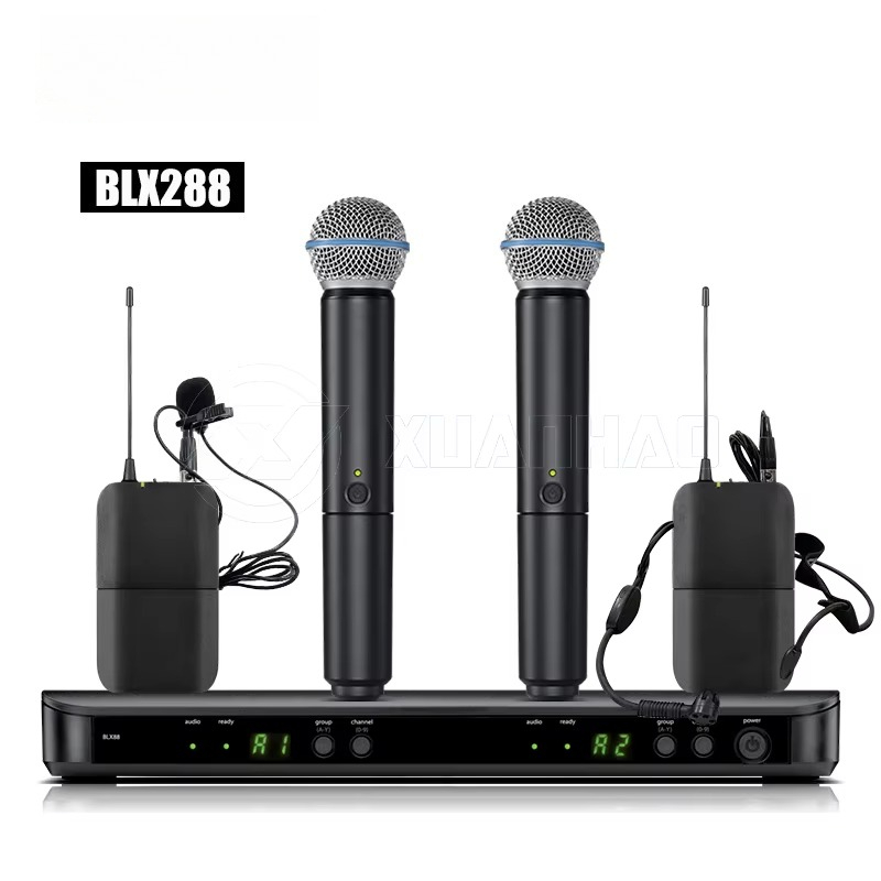 Professional BLX8 UHF Dual Cha - Uhf Wireless Microphone System Dual Channel ulasan dan harga
