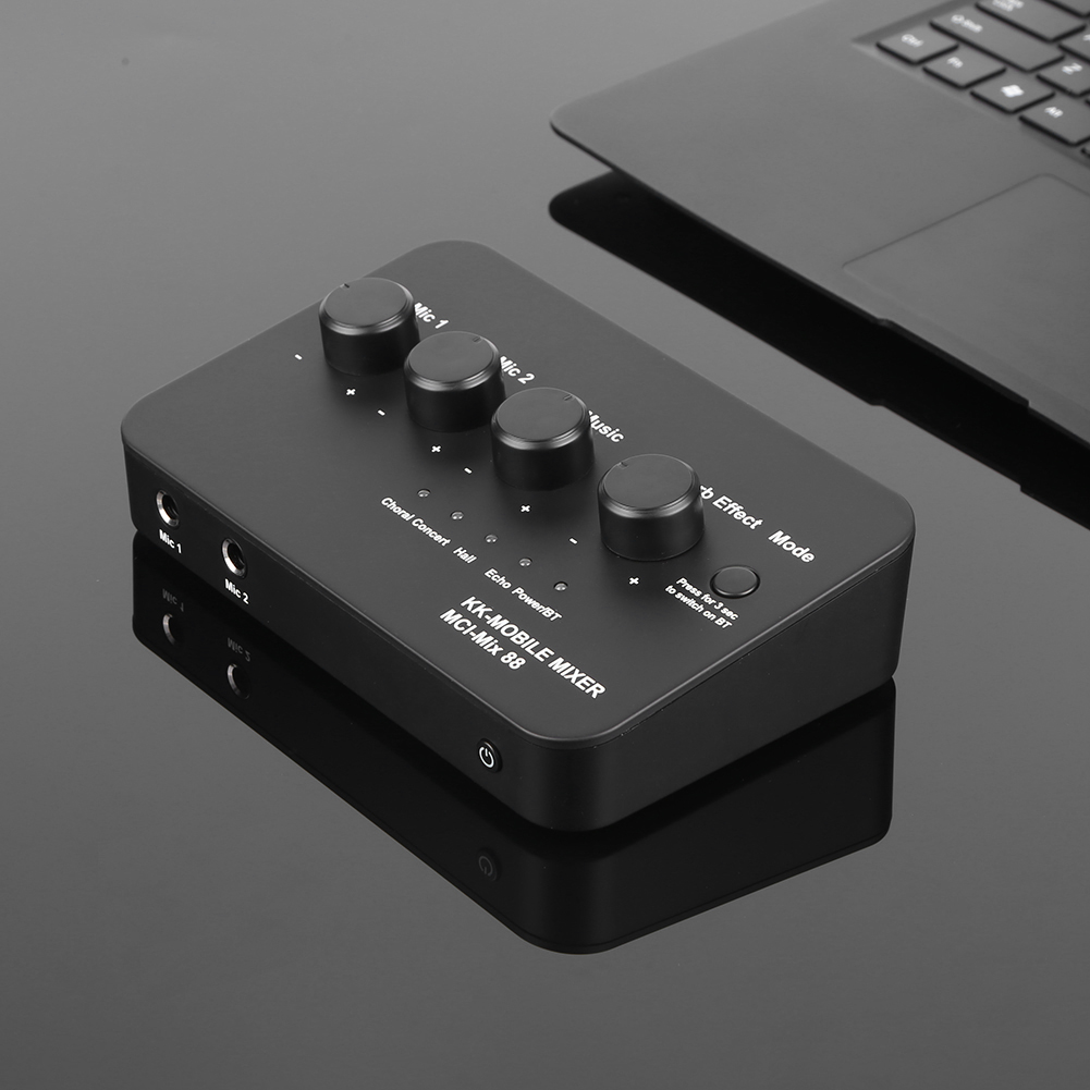 Karaoke Audio Mixer AUX IN/OUT - Karaoke Amplifier Mixer Bluetooth ulasan dan harga