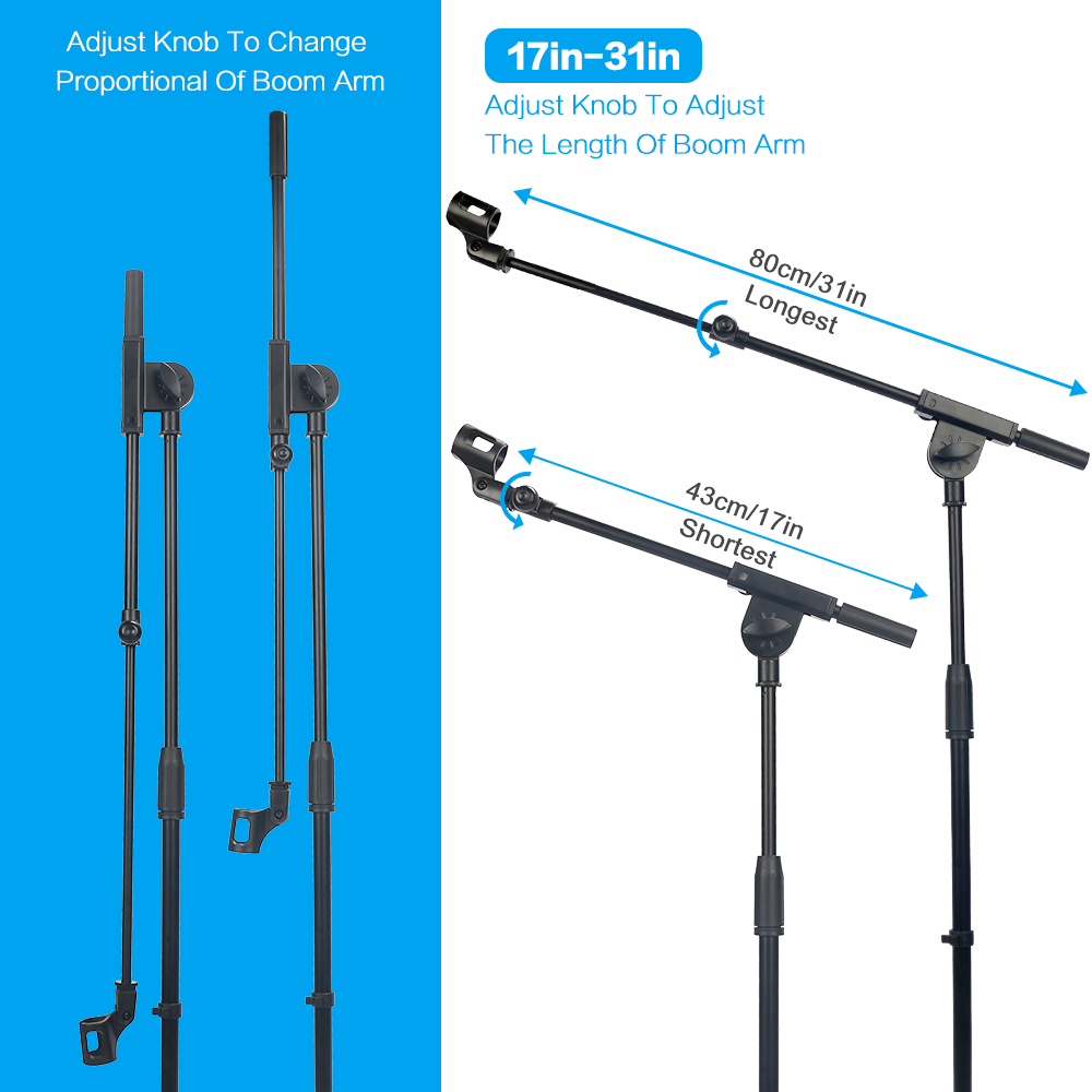 Microphone Stand Foldable Heav - Microphone Stand Boom Arm Floor ulasan dan harga