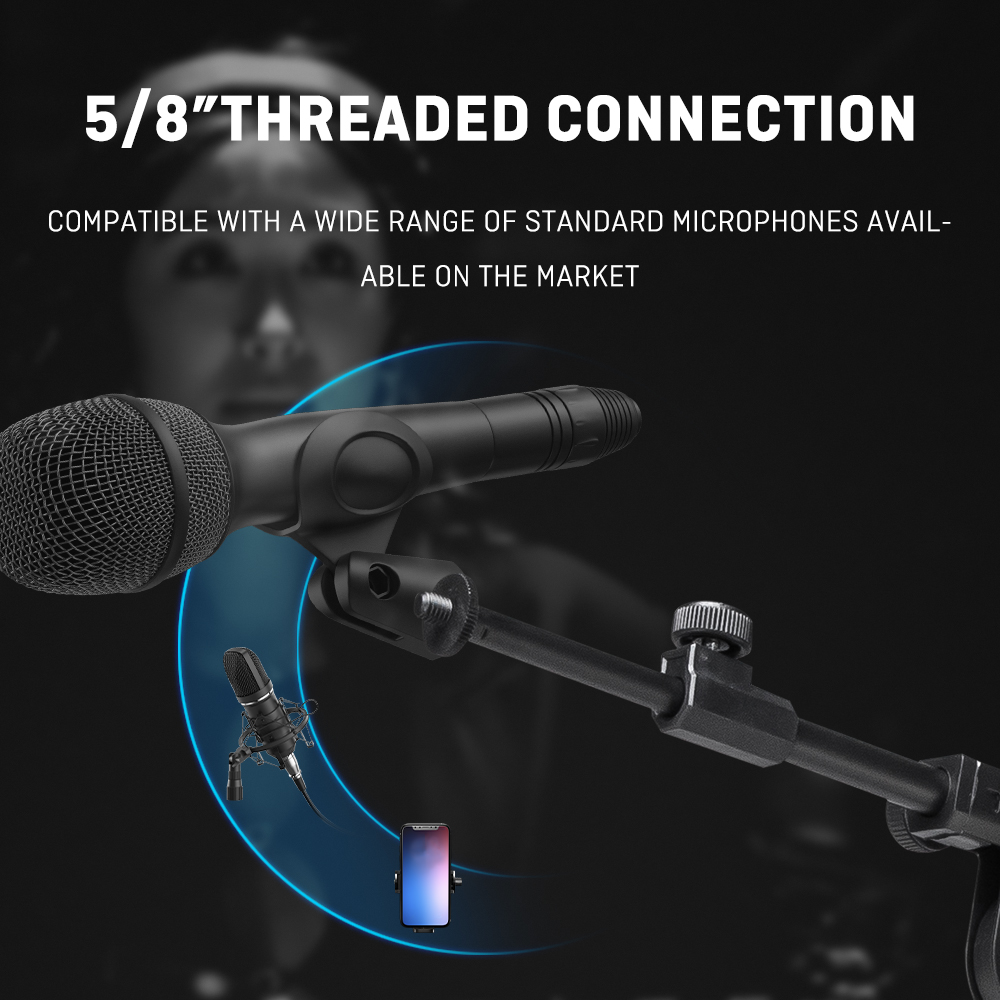 Heavy Floor Microphone Tripod  - Microphone Stand Boom Arm Floor ulasan dan harga