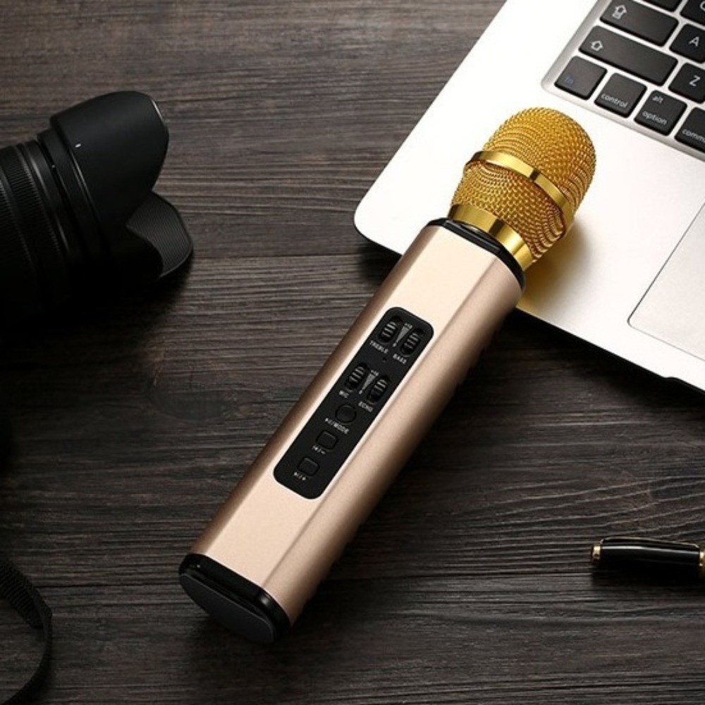Portable Karaoke Microphone Du - Bluetooth Karaoke Microphone Handheld ulasan dan harga