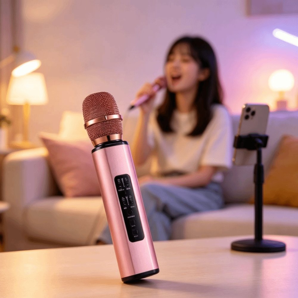 Portable Karaoke Microphone Du - Bluetooth Karaoke Microphone Handheld ulasan dan harga