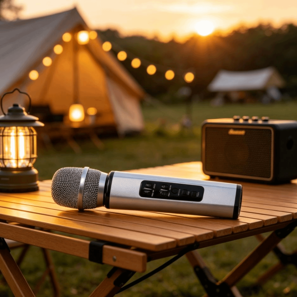 Portable Karaoke Microphone Du - Bluetooth Karaoke Microphone Handheld ulasan dan harga