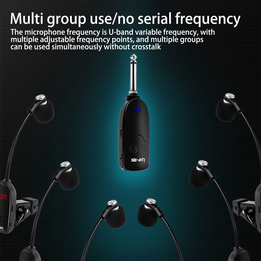 Saxofone Wireless Microphone M - Wireless Lavalier Microphone Dual Receiver ulasan dan harga