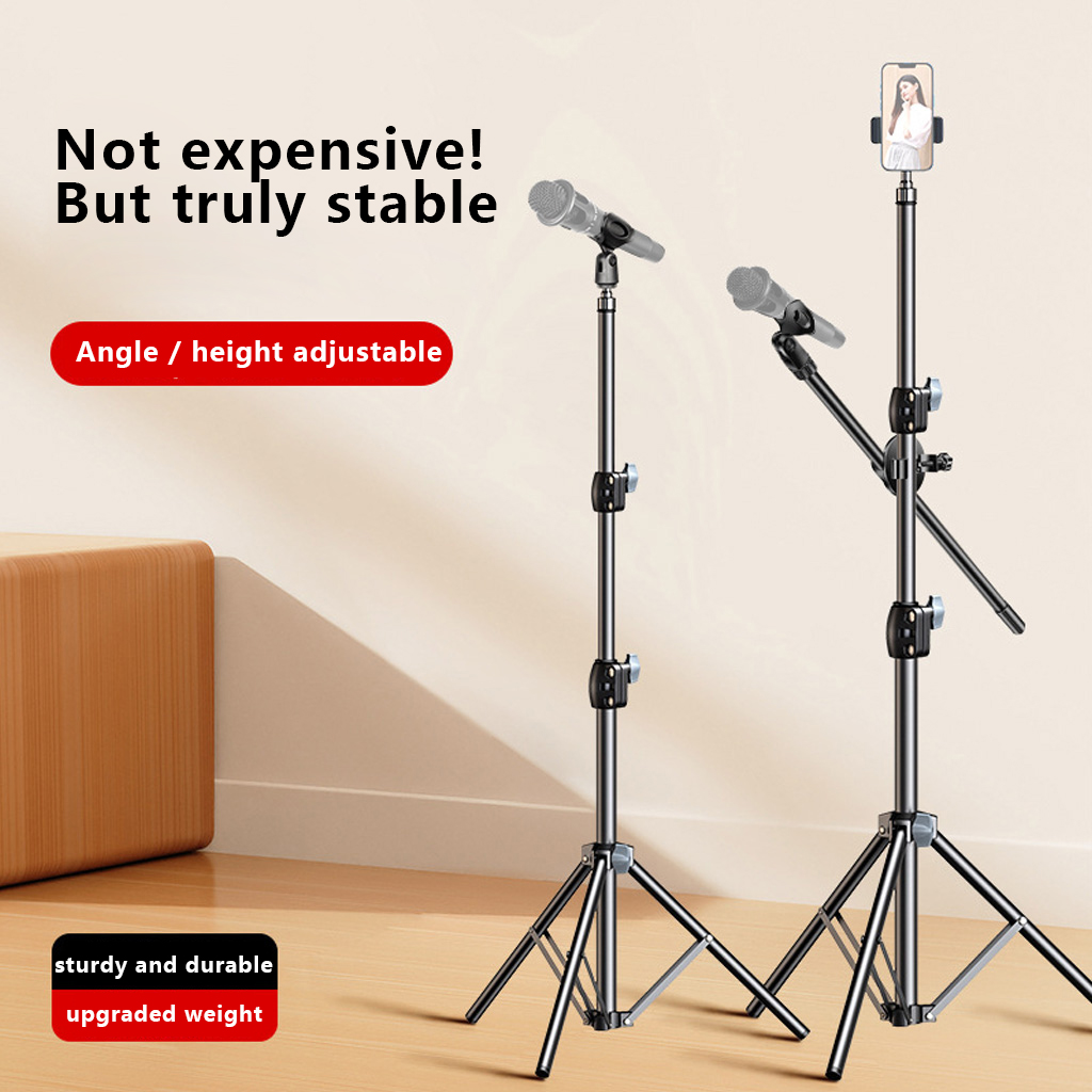 1.7M Adjustable Microphone Flo - Microphone Stand Boom Arm Floor ulasan dan harga