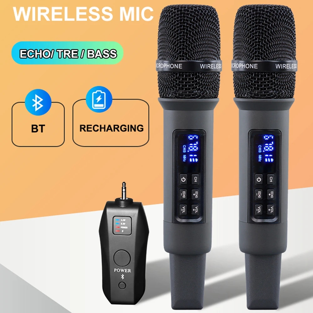 UHF Wireless Handheld Dynamic  - Bluetooth Karaoke Microphone Handheld ulasan dan harga