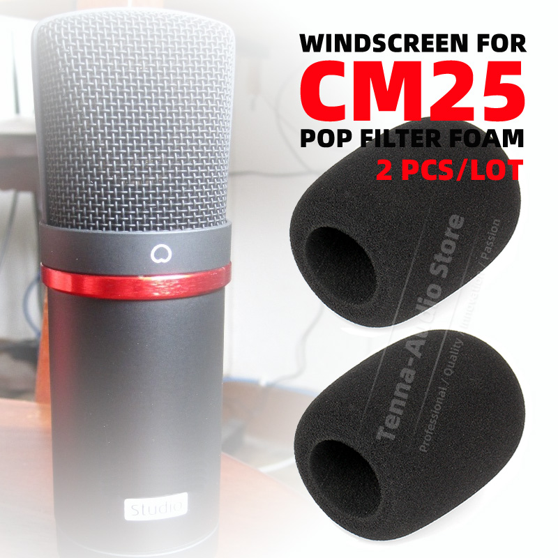 2PCS For Scarlett CM25 CM 25 F - Microphone Pop Filter Foam Windscreen ulasan dan harga