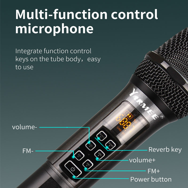 YARMEE Professional UHF Wirele - Rechargeable Wireless Mic Lithium Battery ulasan dan harga