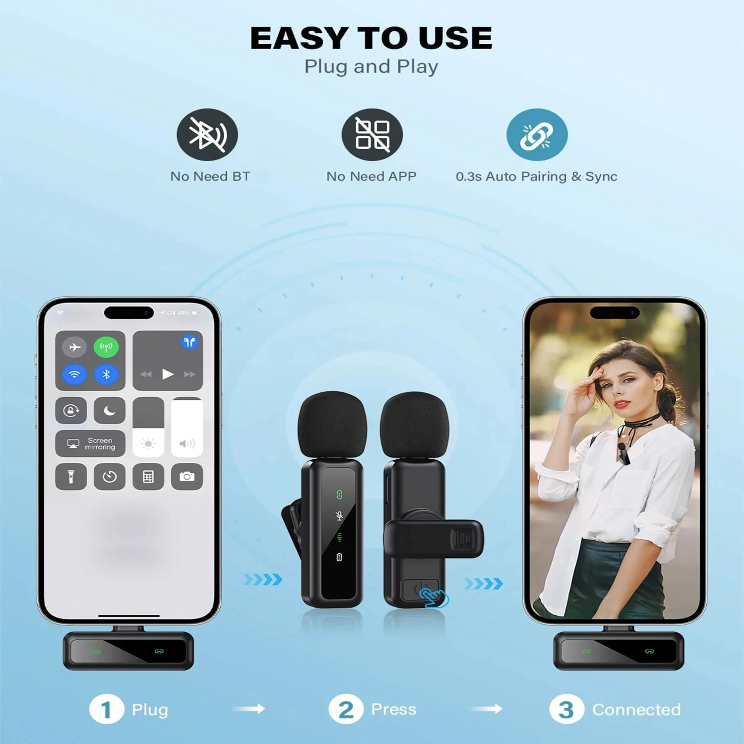Lavalier Wireless Microphone 8 - Rechargeable Wireless Mic Lithium Battery ulasan dan harga