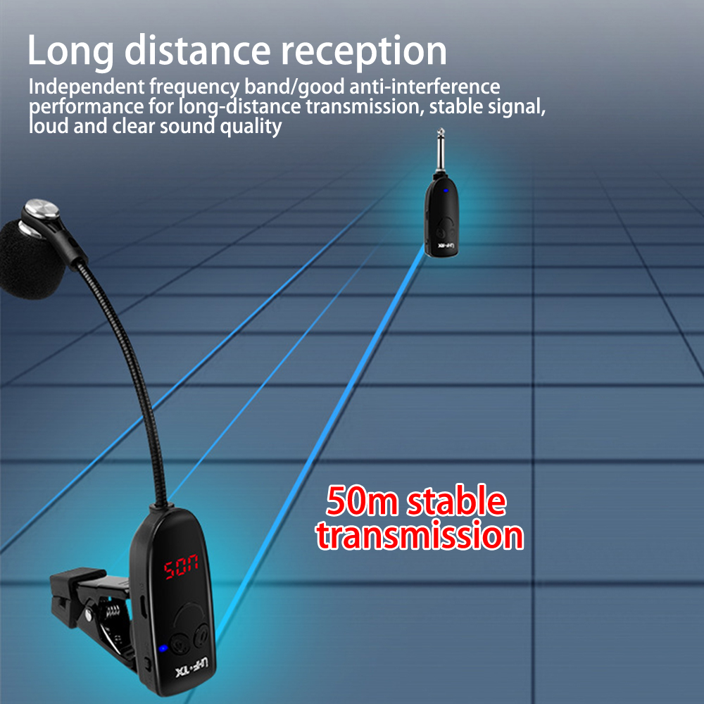 Saxofone Wireless Microphone M - Wireless Lavalier Microphone Dual Receiver ulasan dan harga