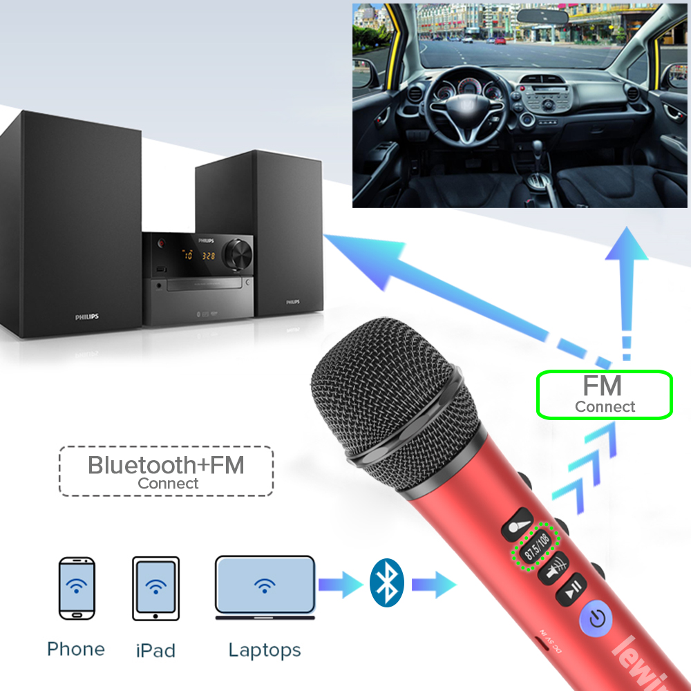 Lewinner L698 Wireless Microph - Bluetooth Karaoke Microphone Handheld ulasan dan harga