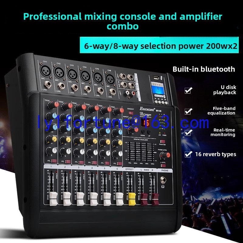 Mixer with power amplifier USB - Karaoke Amplifier Mixer Bluetooth ulasan dan harga