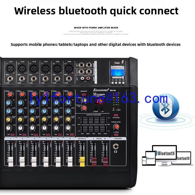Mixer with power amplifier USB - Karaoke Amplifier Mixer Bluetooth ulasan dan harga